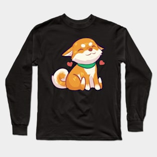 Shiba inu in airplane mode Long Sleeve T-Shirt